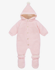 粉色针织婴儿套装配婴儿靴“BALANCIN”