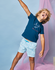 Blue Green T-Shirt Whale