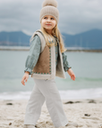 Girl Cream Corduroy Trousers