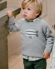 Grey Knitted Pullover Zeppelin for boys