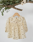 Beige Floral dress for babies