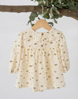 Beige Floral dress for babies