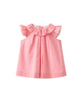 Pink Plumeti Dress with ruffles