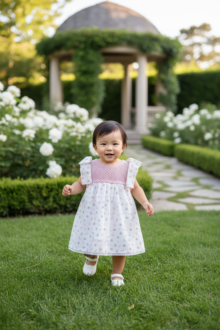 baby girl smocked dress Baby Girl Floral Smocked Dress