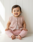 KNITTED PINK VEST. DESIGNED BY GIGI LEUNG