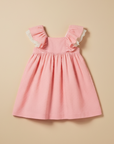 Pink Plumeti Dress with ruffles