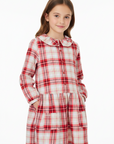 Red and white plaid dress MIBONBON