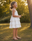 Ruffle White Wilma Dress for Girl