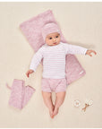 Melange textured short knit pants