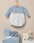 Baby Knitted Romper in blue