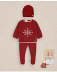 Basic Red knit wool leggings with foot