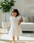 White Lace Dress - 8 Year Old with Flat Shoes