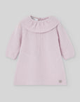 Soft Pink Cable-Knit Dress