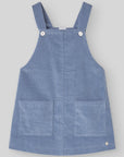 Girls Blue Corduroy Pinafore Dress