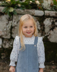 Girls Blue Corduroy Pinafore Dress