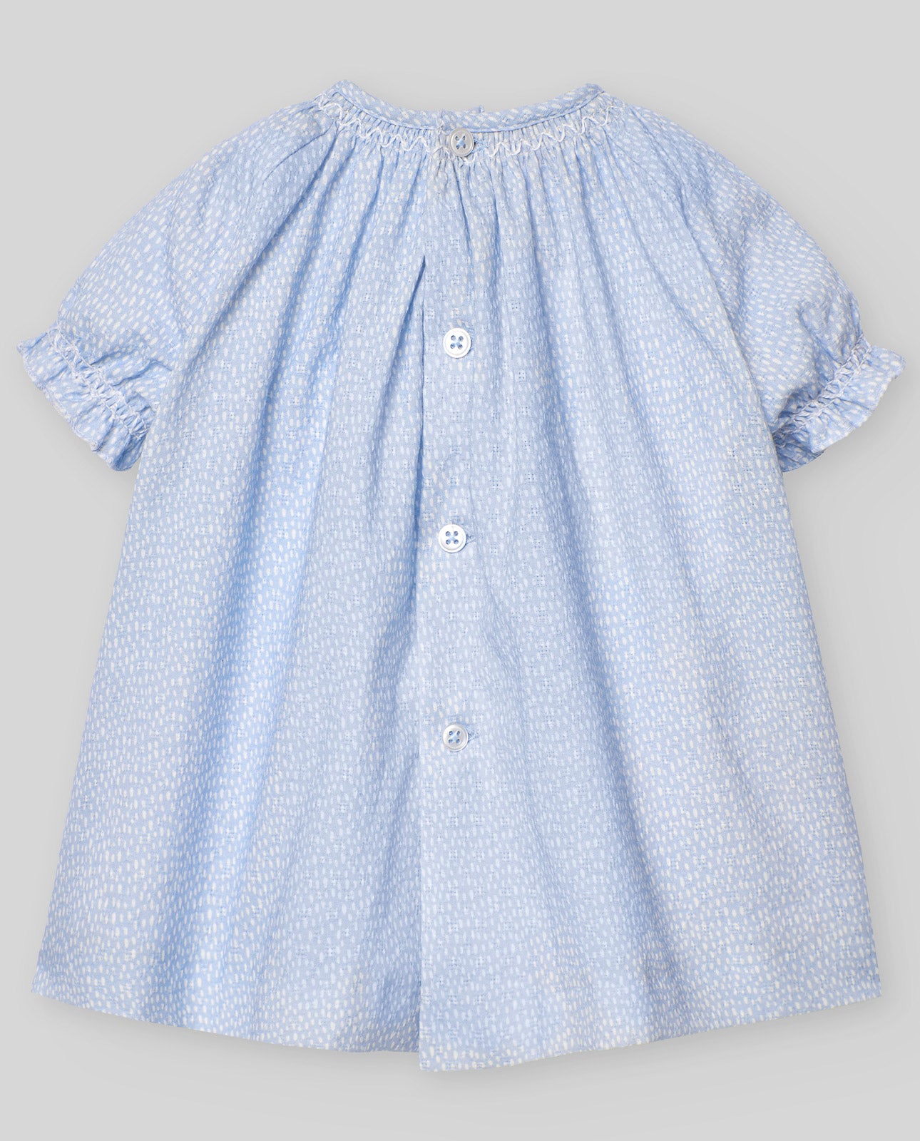 Printed dress with raglan sleeves in blue