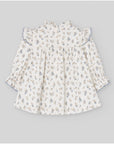 Floral Smocked Dress with Blue Bow