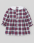 Plaid Dress "Nadal" with Red Bow