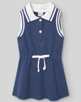 Sleeveless sailor-style dress for girls