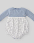 Baby Knitted Romper in blue