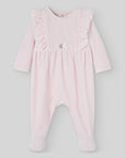 Baby Girl Pink Logo-Appliqué Romper