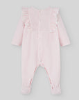 Baby Girl Pink Logo-Appliqué Romper