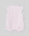 Short romper for baby girl in cotton in 2 colors