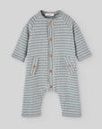 Grey Striped Knit Onesie