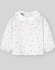 Baby White Printed Blouse