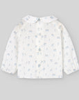 Baby White Printed Blouse