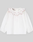 Baby Girl Cream Embroidered Blouse