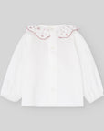 Baby Girl Cream Embroidered Blouse