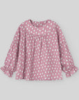 Girl Pink Printed Blouse