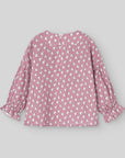 Girl Pink Printed Blouse