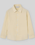 Long-sleeved shirt for boys made of seersucker fabric