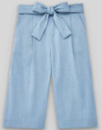 Girls Blue Paper Bag Trousers