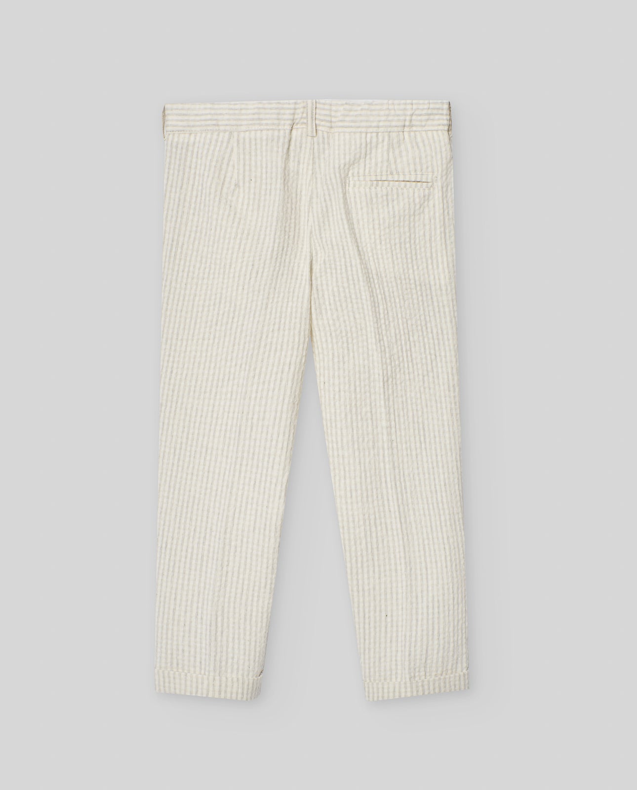 Tailored pants in bicolor striped