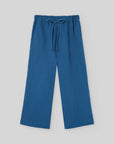 Deep Blue Wide-Leg Trousers