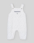 White Snowflake Print Overalls