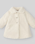 Coat with a soft fur collar for girls