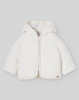Cream Hooded Knit Jacket