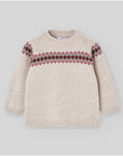 Cream Fair Isle Knit Sweater