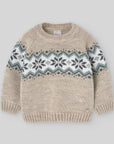 Boy Beige Jacquard Pullover