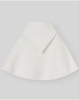 Cream Knit Cape with Satin Bow