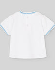 Short-sleeved boy's T-shirt made of terry cotton