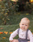 Ivory Cotton Shirt with Mao collar & hedgehogs