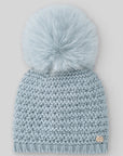 Baby Knitted Hat with fur pompom