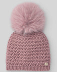 Baby Knitted Hat with fur pompom