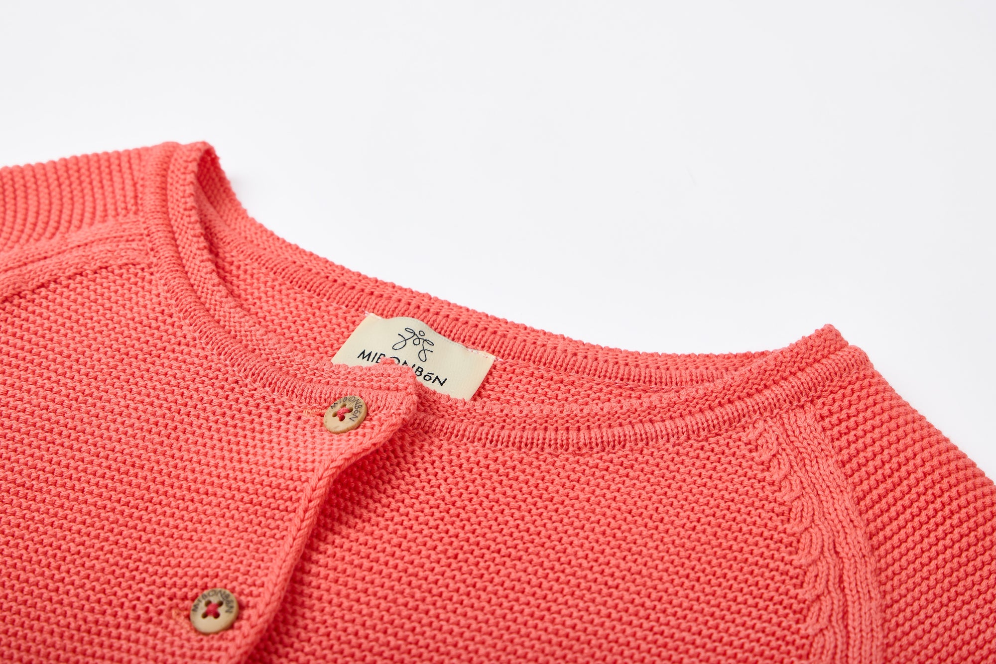 Red summer cardigan from MIBONBON