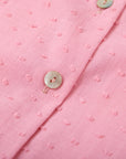 Girls' Pink Ruffle Collar Blouse